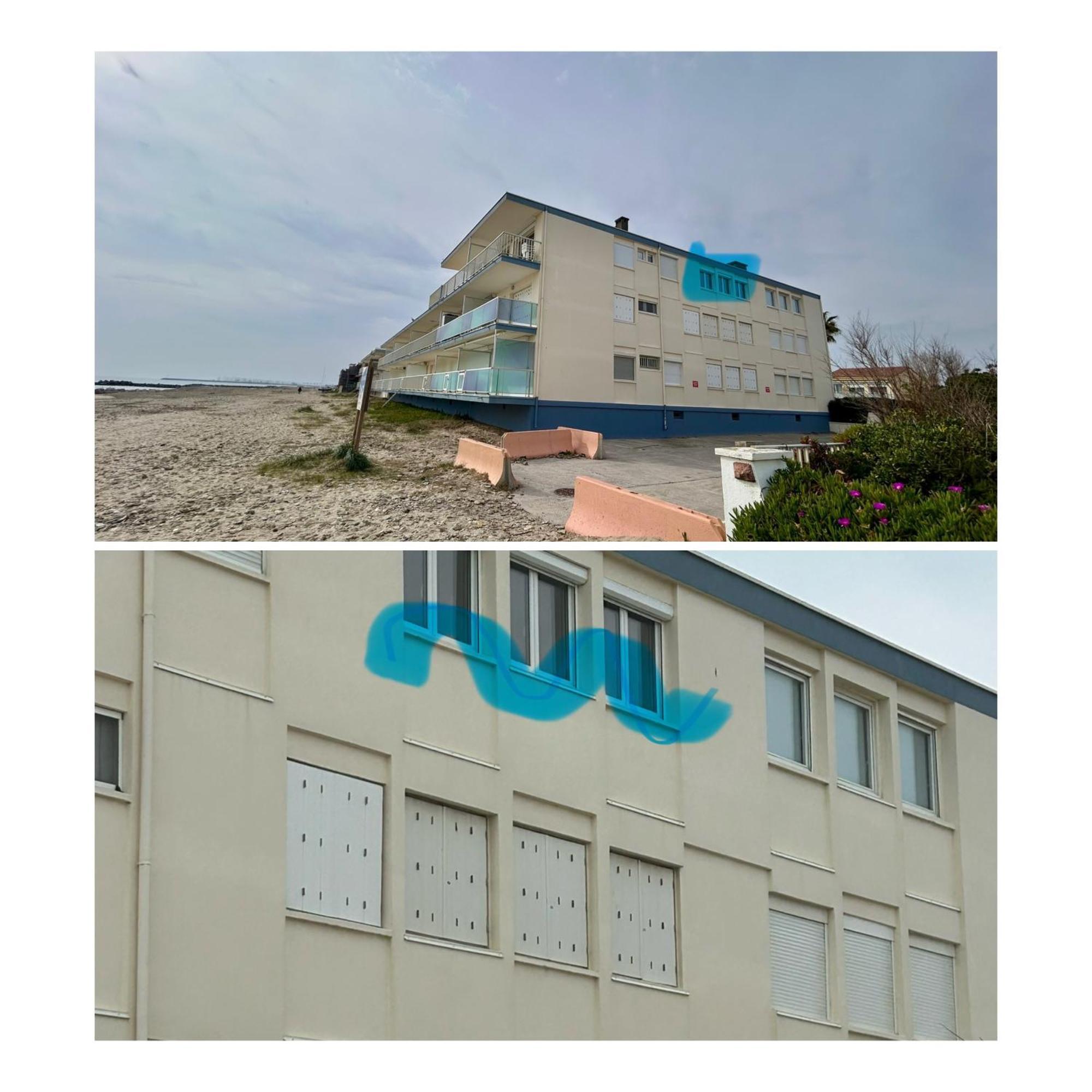 Estudio 1Ere Ligne Vue Mer ,Place De Parking Privee Acces A La Plage De La Residence 3Eme Etage 팔라바 레 플로 외부 사진