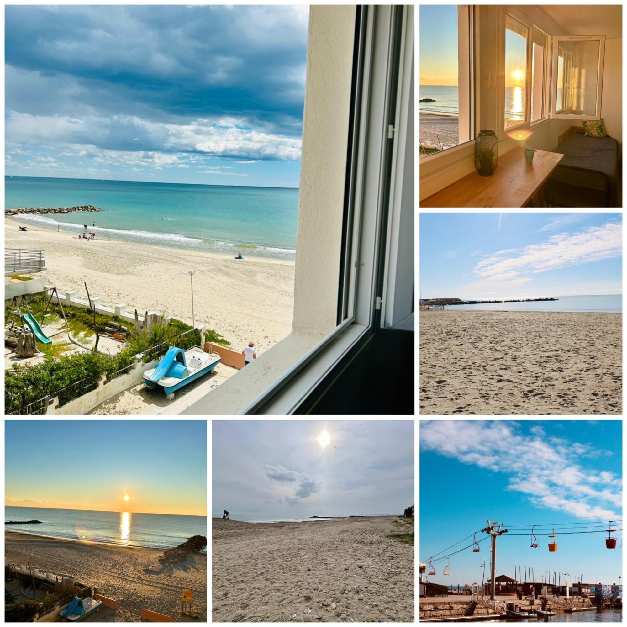 Estudio 1Ere Ligne Vue Mer ,Place De Parking Privee Acces A La Plage De La Residence 3Eme Etage 팔라바 레 플로 외부 사진